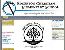 Tablet Screenshot of edgertonchristianschool.org